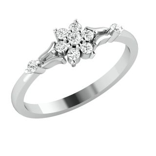 Oda Round Diamond Dainty Ring